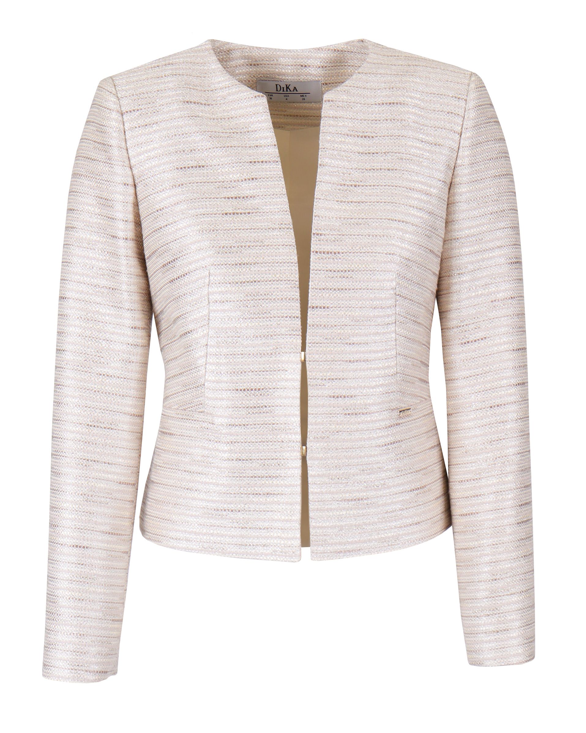 Cotton tweed jacket with lurex 0